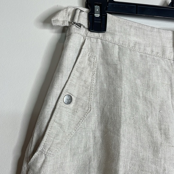 Athleta | Women’s Beige Linen Voyager Shorts Size 6 - Picture 4 of 7